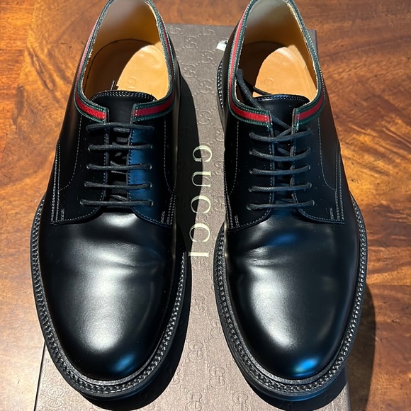 Gucci Shoes Gucci Mens Black Lace Dress Shoes 7 Poshmark